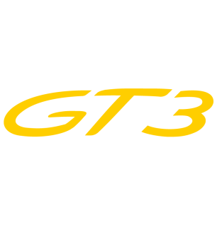 Sticker Porsche 911 GT3 en jaune