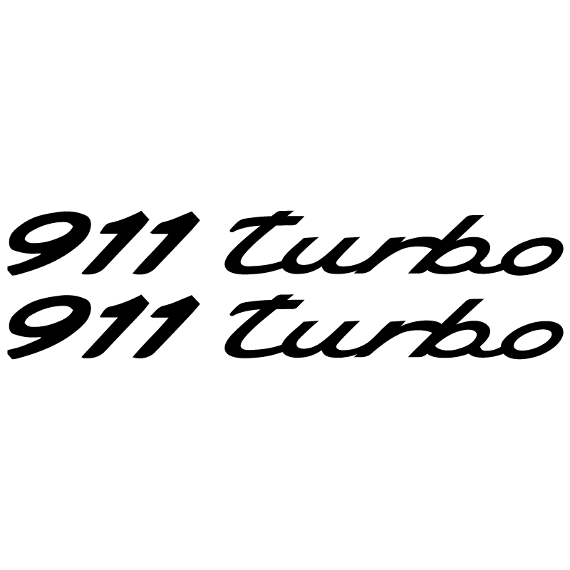 Kit de 2 Stickers pour Flancs Porsche 911 Turbo en noir