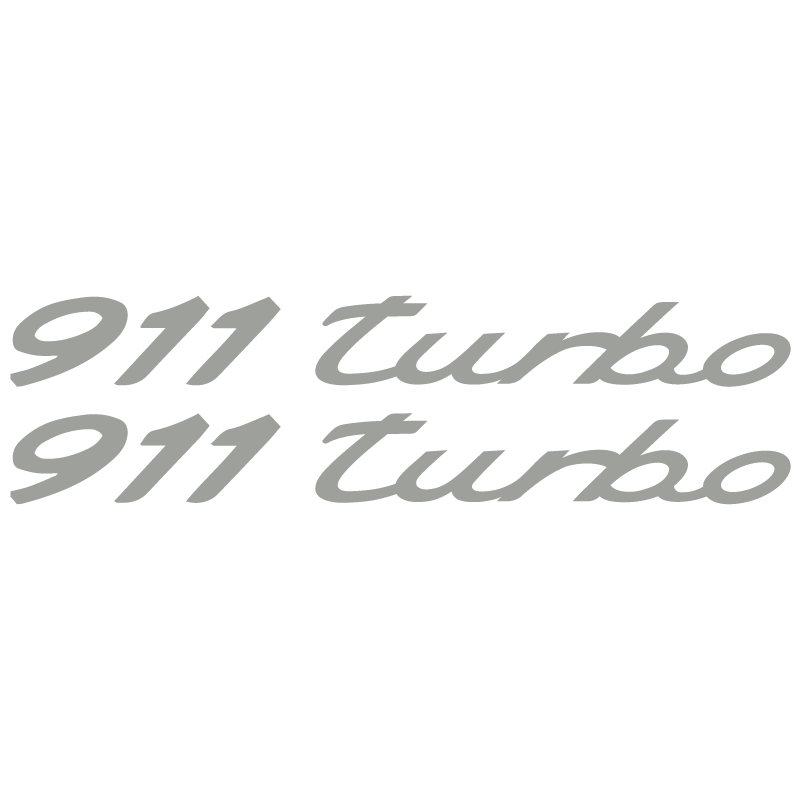Kit de 2 Stickers pour Flancs Porsche 911 Turbo en gris clair