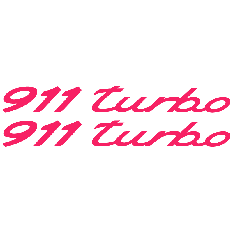 Kit de 2 Stickers pour Flancs Porsche 911 Turbo en fuchsia