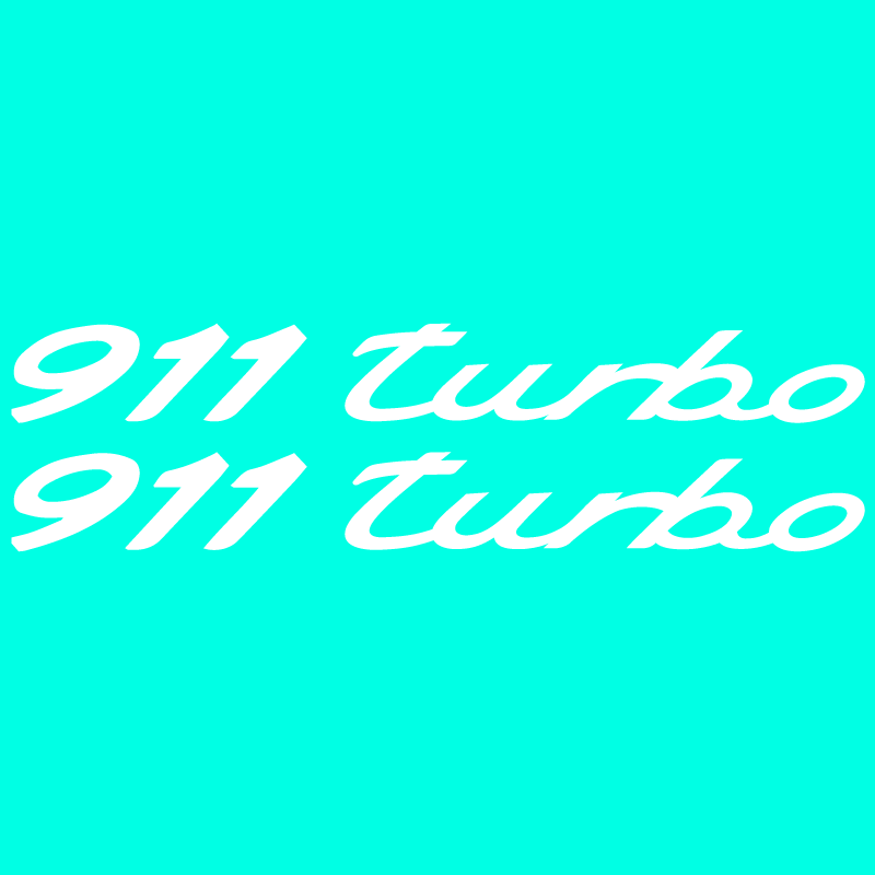 Kit de 2 Stickers pour Flancs Porsche 911 Turbo en pochoir pour peinture