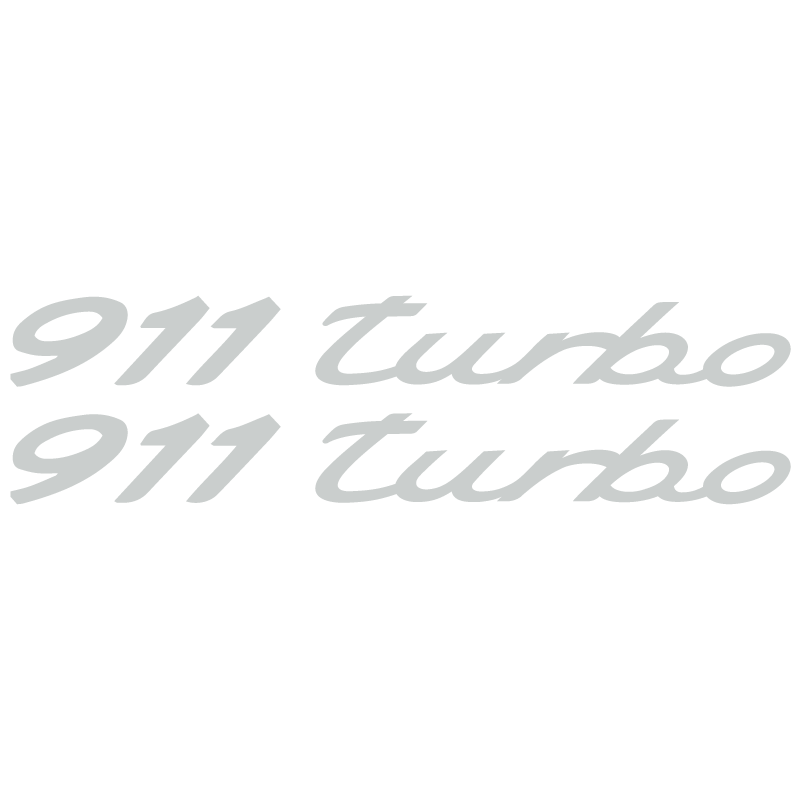 Kit de 2 Stickers pour Flancs Porsche 911 Turbo en gris pâle