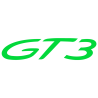 Sticker Porsche 911 GT3 en vert lime