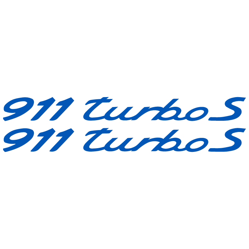 Kit de 2 Stickers pour Flancs Porsche 911 Turbo S Cabriolet en bleu