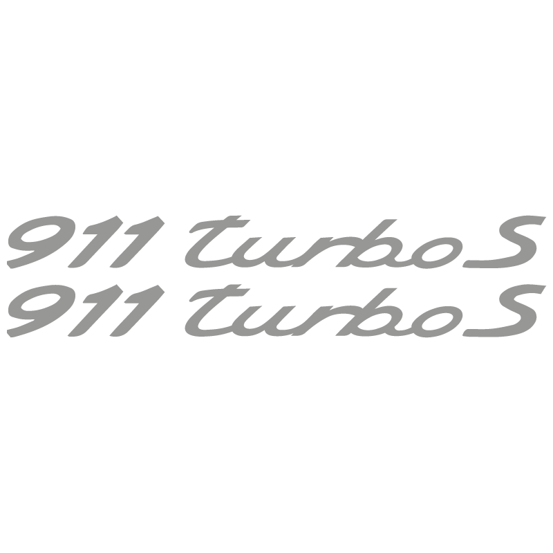 Kit de 2 Stickers pour Flancs Porsche 911 Turbo S Cabriolet en argent