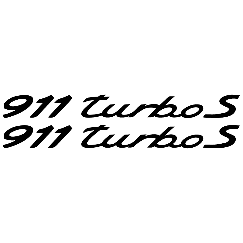 Kit de 2 Stickers pour Flancs Porsche 911 Turbo S en noir