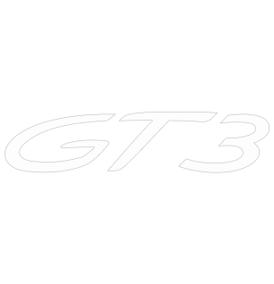 Sticker Porsche 911 GT3 en blanc mat