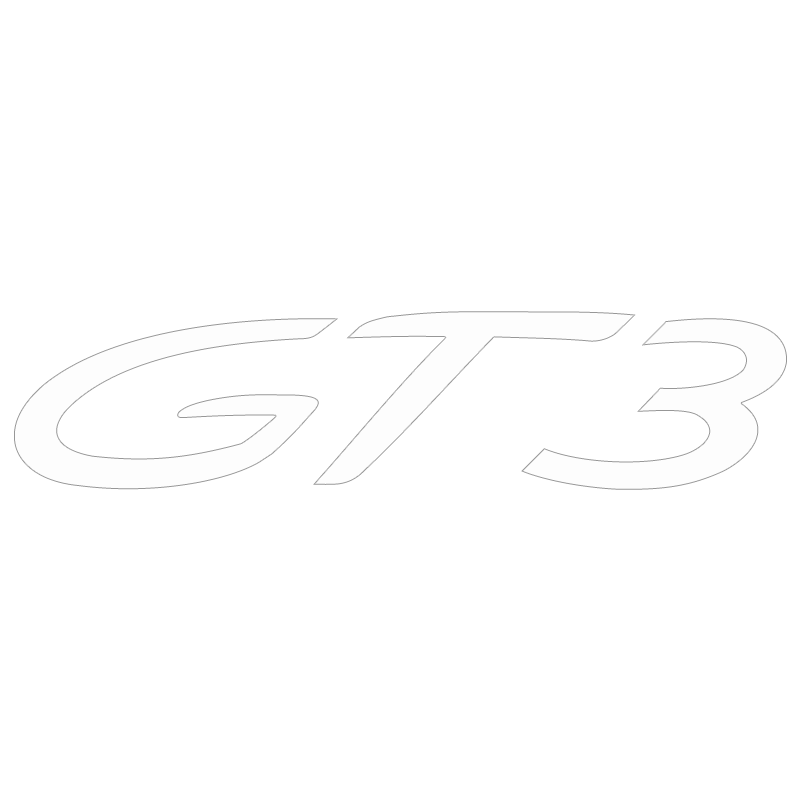 Sticker Porsche 911 GT3 en blanc mat
