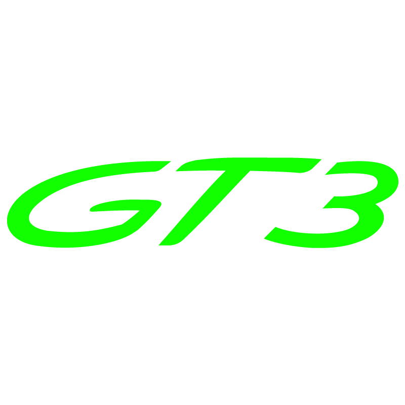 Sticker Porsche 911 GT3 en vert fluo