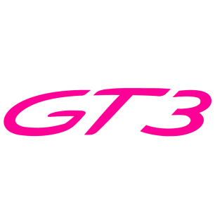 Sticker Porsche 911 GT3 en rose fluo