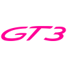 Sticker Porsche 911 GT3 en rose fluo