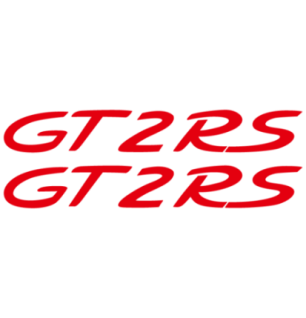 Kit de 2 Stickers pour Flancs Porsche 911 GT2 RS en rouge