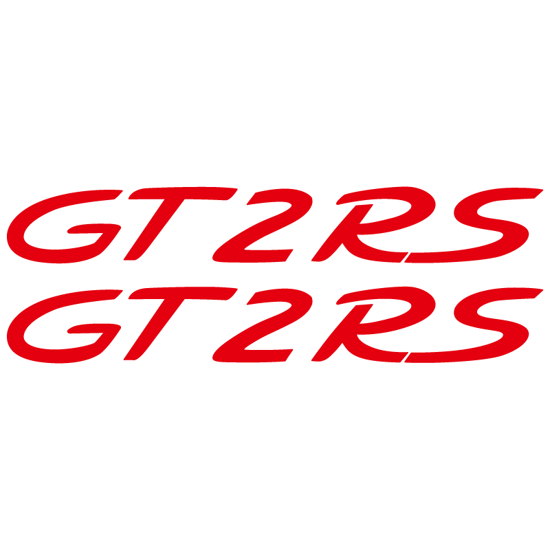 Kit de 2 Stickers pour Flancs Porsche 911 GT2 RS en rouge