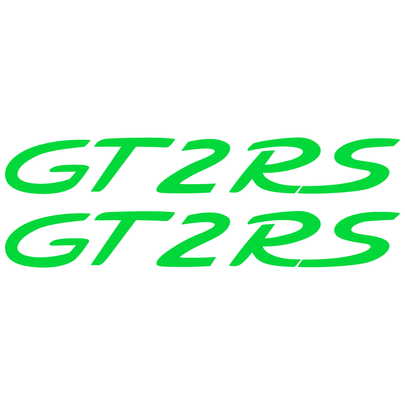 Kit de 2 Stickers pour Flancs Porsche 911 GT2 RS en vert lime
