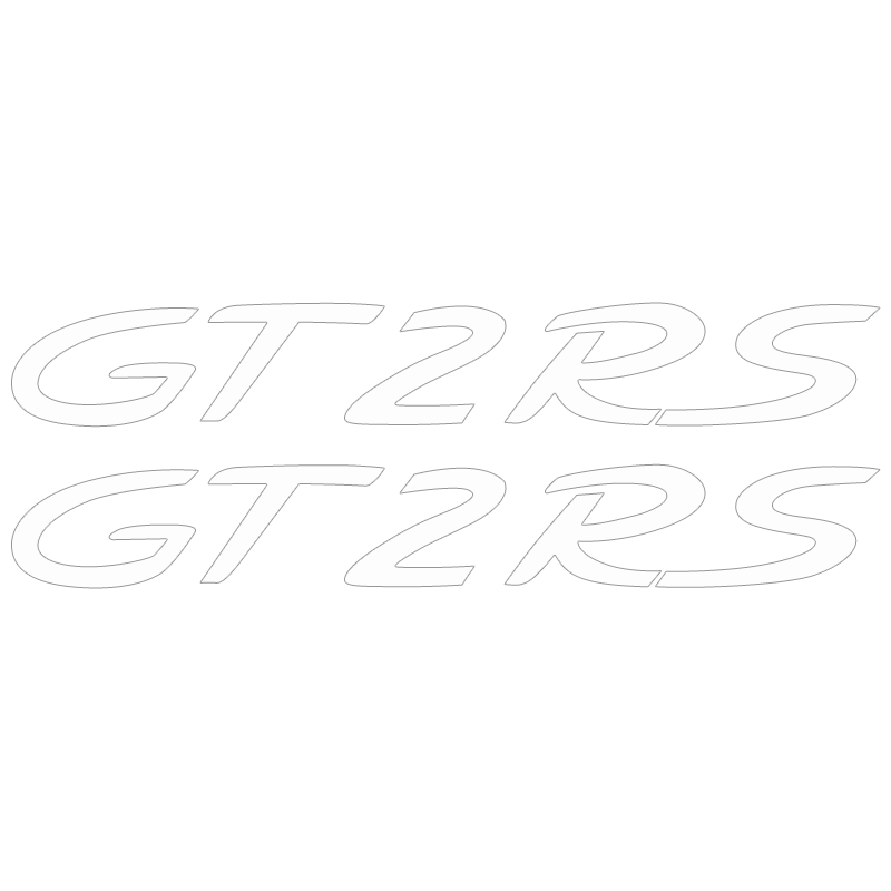 Kit de 2 Stickers pour Flancs Porsche 911 GT2 RS en blanc mat