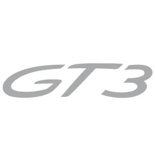 Sticker Porsche 911 GT3 en argent mat