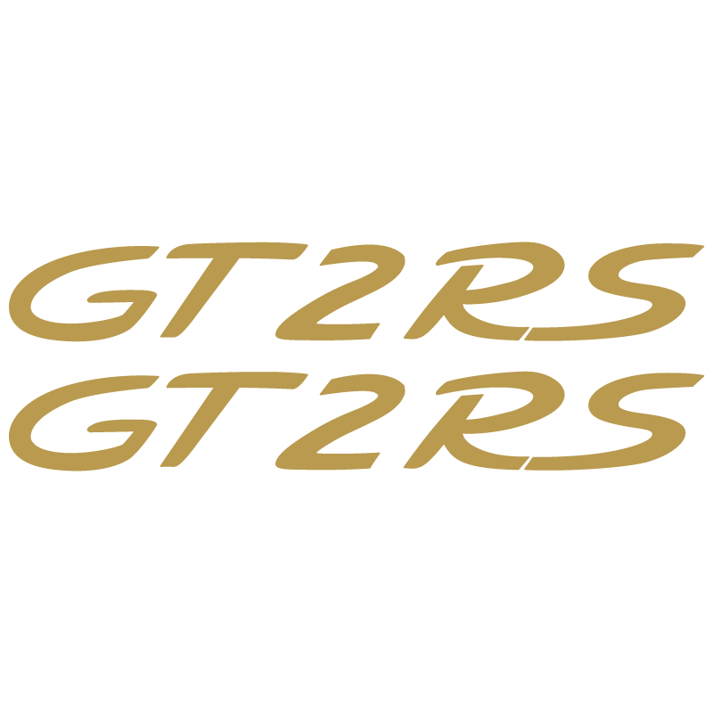Kit de 2 Stickers pour Flancs Porsche 911 GT2 RS en or mat