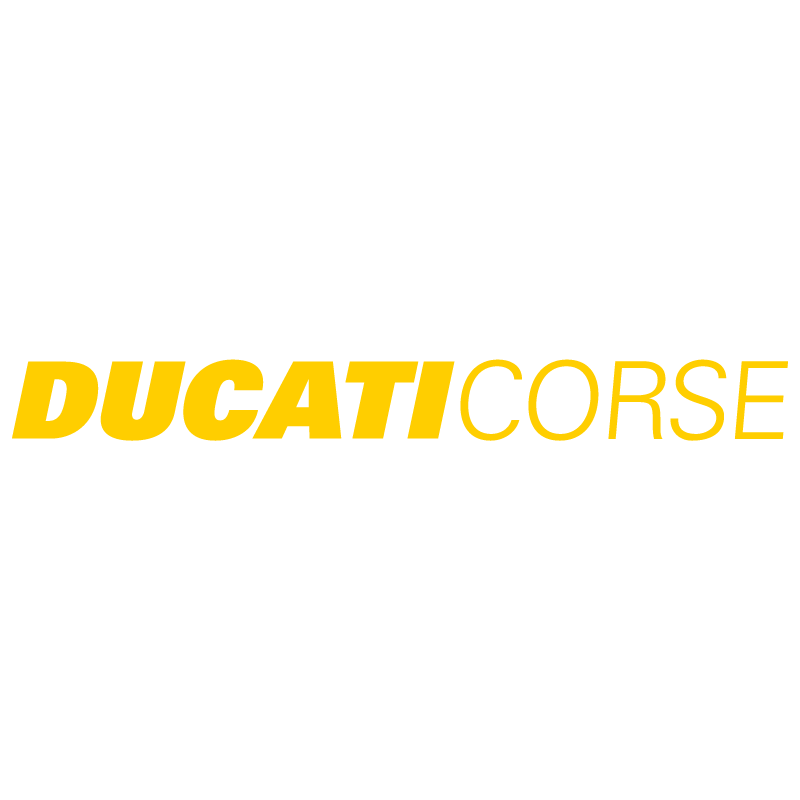 Sticker Moto Ducati Corse en jaune