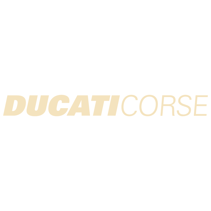 Sticker Moto Ducati Corse en ivoire