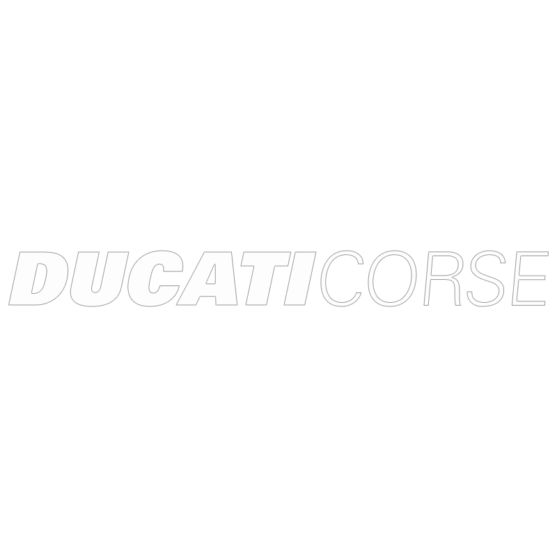 Sticker Moto Ducati Corse en blanc mat