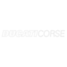 Sticker Moto Ducati Corse en blanc mat