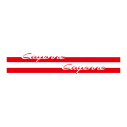 Kit Stickers Bandes Bas de Caisse Porsche Cayenne en rouge