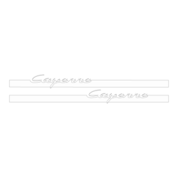 Kit Stickers Bandes Bas de Caisse Porsche Cayenne en blanc mat