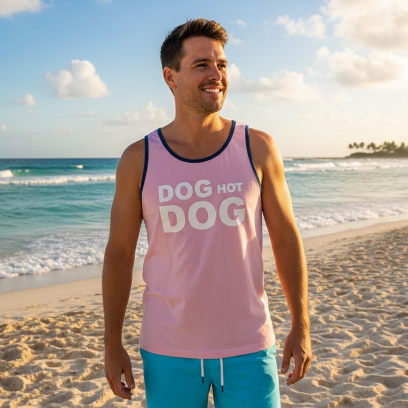 Dog Hot Dog Camping Movie Tank Top