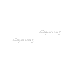 Kit Stickers Bandes Bas de Caisse Porsche Cayenne S en blanc