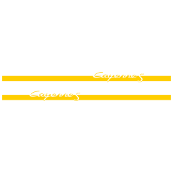 Kit Stickers Bandes Bas de Caisse Porsche Cayenne S en jaune