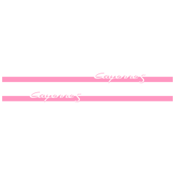 Kit Stickers Bandes Bas de Caisse Porsche Cayenne S en rose