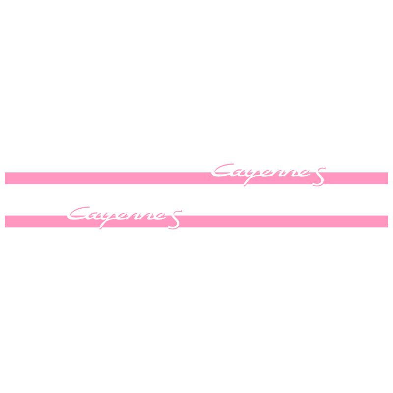 Kit Stickers Bandes Bas de Caisse Porsche Cayenne S en rose