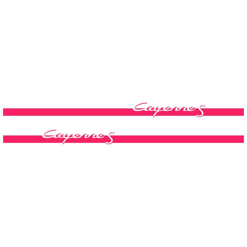 Kit Stickers Bandes Bas de Caisse Porsche Cayenne S en fuchsia