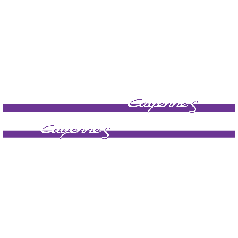 Kit Stickers Bandes Bas de Caisse Porsche Cayenne S en violet