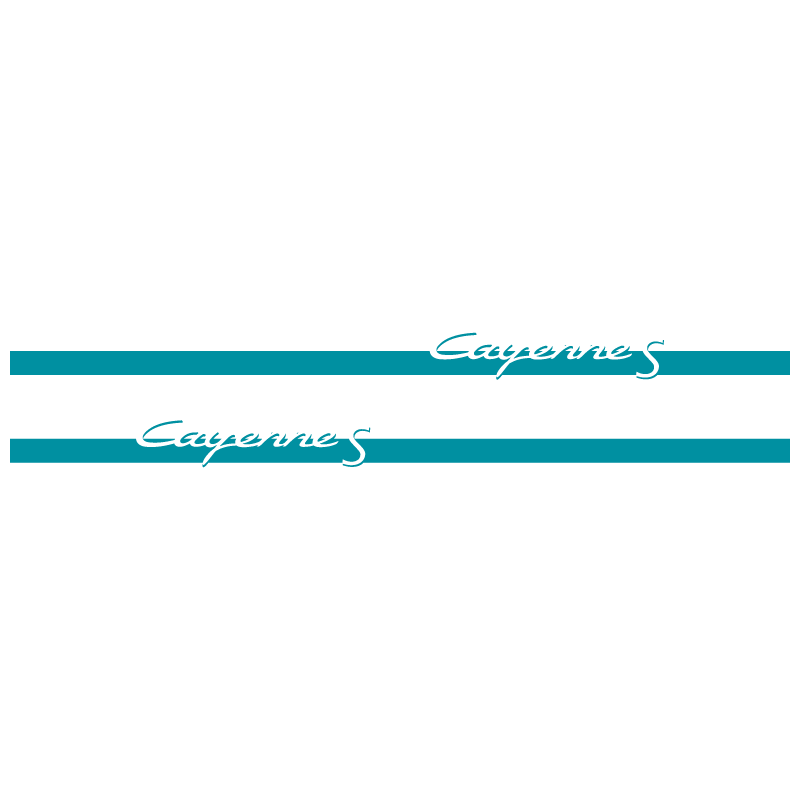 Kit Stickers Bandes Bas de Caisse Porsche Cayenne S en turquoise