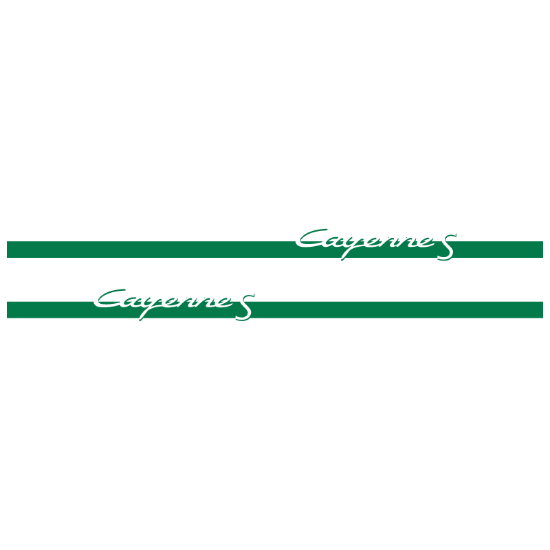 Kit Stickers Bandes Bas de Caisse Porsche Cayenne S en vert